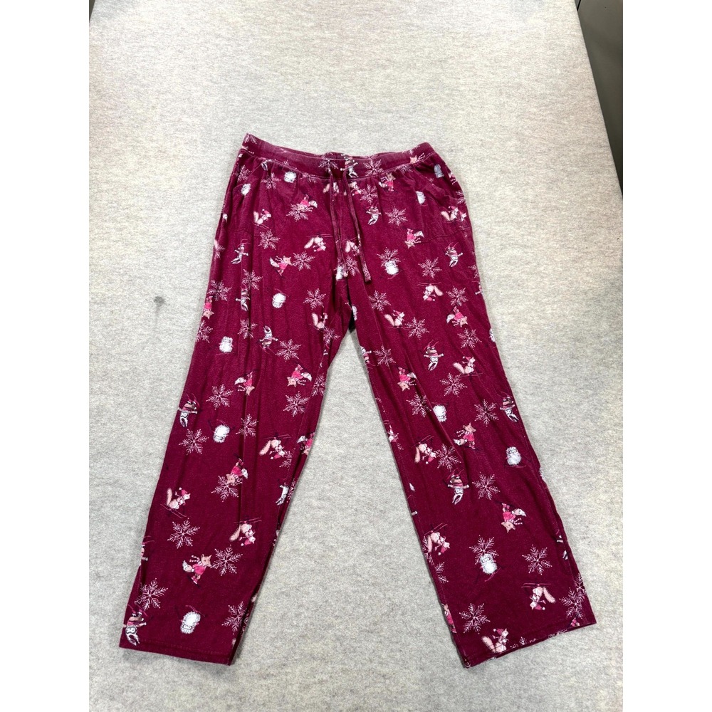 Sonoma Goods For Life Pajama Pants Womens Large Purple Allover Snowflakes Cotton